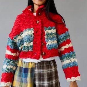 NEW BDG Urban Outfitters Cropped Chunky Knit Cardigan Sweater
